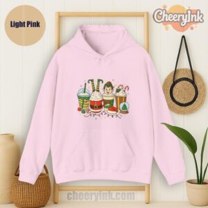 Hoodie Christmas Coffee Cups Light