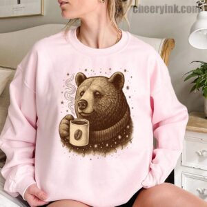Sweatshirt Bear With Coffee Cup 11