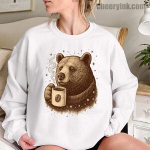Sweatshirt Bear With Coffee Cup 12