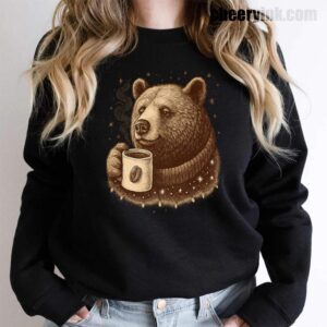 Sweatshirt Bear With Coffee Cup 15