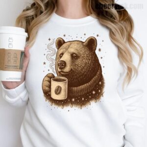 Sweatshirt Bear With Coffee Cup 17