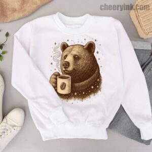 Sweatshirt Bear With Coffee Cup 6