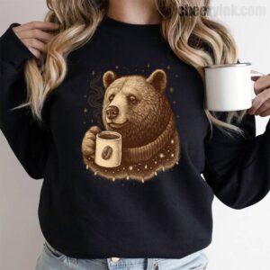 Sweatshirt Bear With Coffee Cup 9