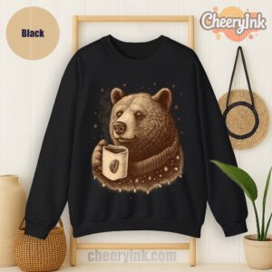 Sweatshirt Bear With Coffee Cup
