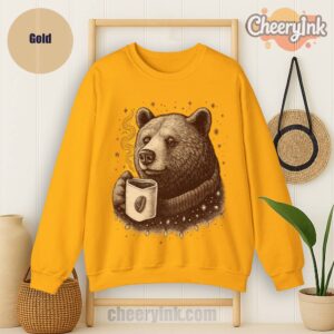 Sweatshirt Bear With Coffee Cup