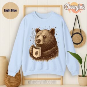 Sweatshirt Bear With Coffee Cup Light