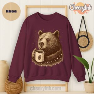 Sweatshirt Bear With Coffee Cup