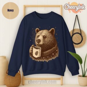 Sweatshirt Bear With Coffee Cup