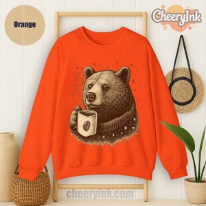Sweatshirt Bear With Coffee Cup