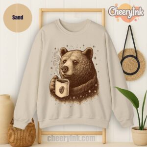 Sweatshirt Bear With Coffee Cup
