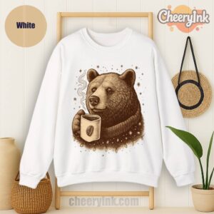 Sweatshirt Bear With Coffee Cup
