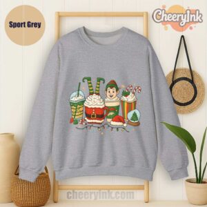 Sweatshirt Christmas Coffee Cups Sport