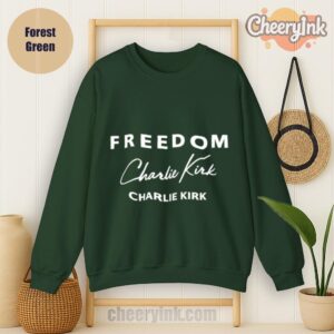 Sweatshirt Freedom Charlie Kirk Signature Forest