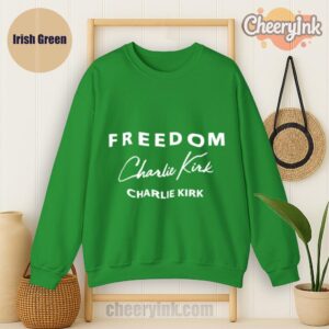 Sweatshirt Freedom Charlie Kirk Signature Irish