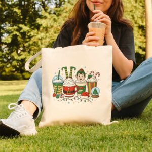 Christmas Coffee Cups Tote Bag