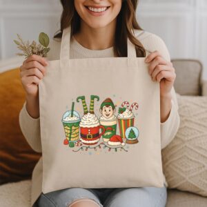Tote Christmas Coffee Cups 14 Natural