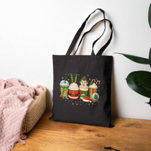 Tote Christmas Coffee Cups 17 Black