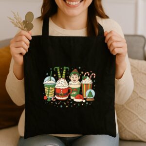Tote Christmas Coffee Cups 3 Black