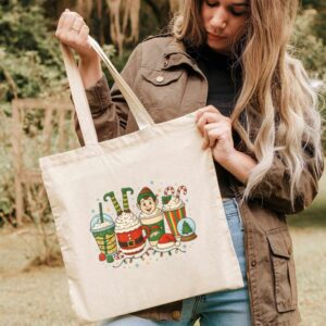 Tote Christmas Coffee Cups 3 Natural