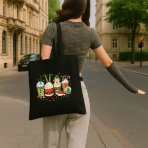 Tote Christmas Coffee Cups 4 Black