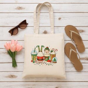 Tote Christmas Coffee Cups 6 Natural