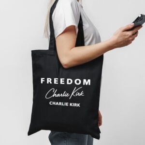 Tote Freedom Charlie Kirk Signature 1 Black
