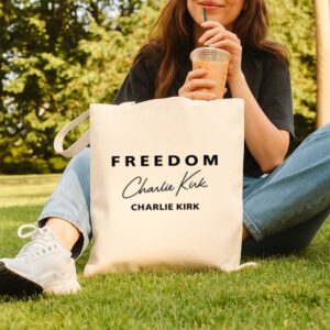 Tote Freedom Charlie Kirk Signature 10 Natural