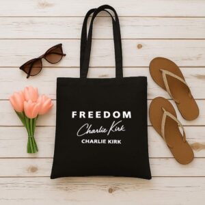 Tote Freedom Charlie Kirk Signature 12 Black