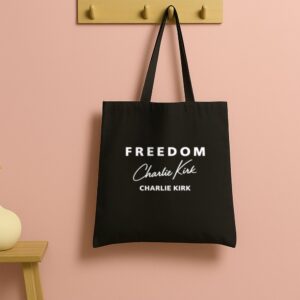 Tote Freedom Charlie Kirk Signature 13 Black