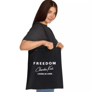 Tote Freedom Charlie Kirk Signature 2 Black