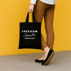 Tote Freedom Charlie Kirk Signature 5 Black