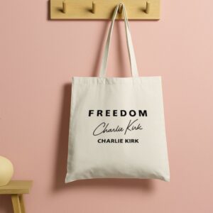 Tote Freedom Charlie Kirk Signature 5 Natural