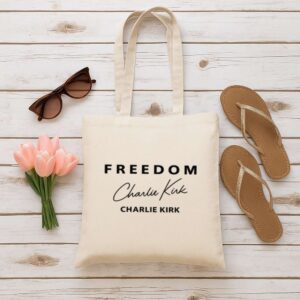 Tote Freedom Charlie Kirk Signature 6 Natural