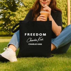 Tote Freedom Charlie Kirk Signature 8 Black