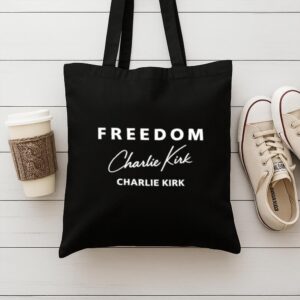 Tote Freedom Charlie Kirk Signature 9 Black
