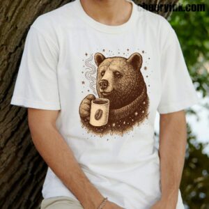 Tshirt Bear With Coffee Cup 14 T