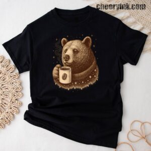 Tshirt Bear With Coffee Cup 38 T