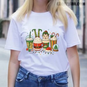 Tshirt Christmas Coffee Cups 13 T