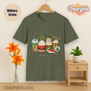 Tshirt Christmas Coffee Cups Military