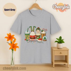 Tshirt Christmas Coffee Cups Sport