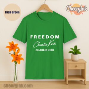 Tshirt Freedom Charlie Kirk Signature Irish