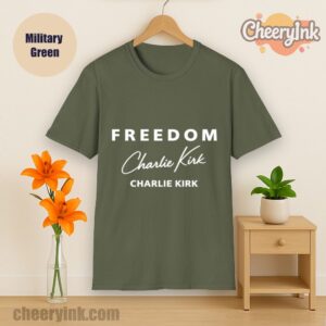 Tshirt Freedom Charlie Kirk Signature Military